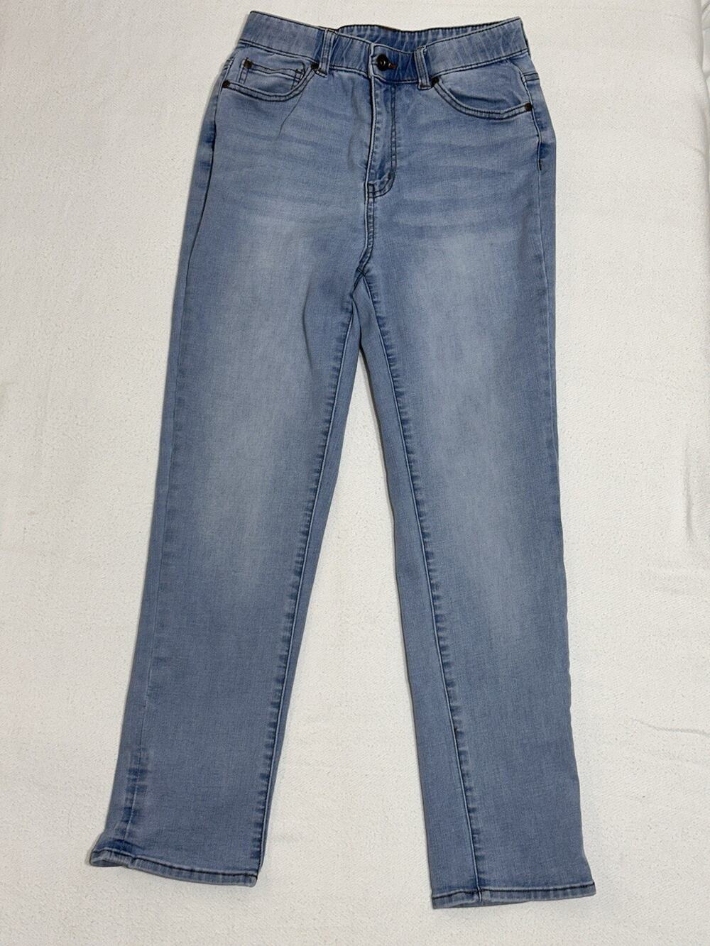 Matilda Jane Jeans Womens Size 4 Reg Blue Light Wash Floral Stretch Straight EUC